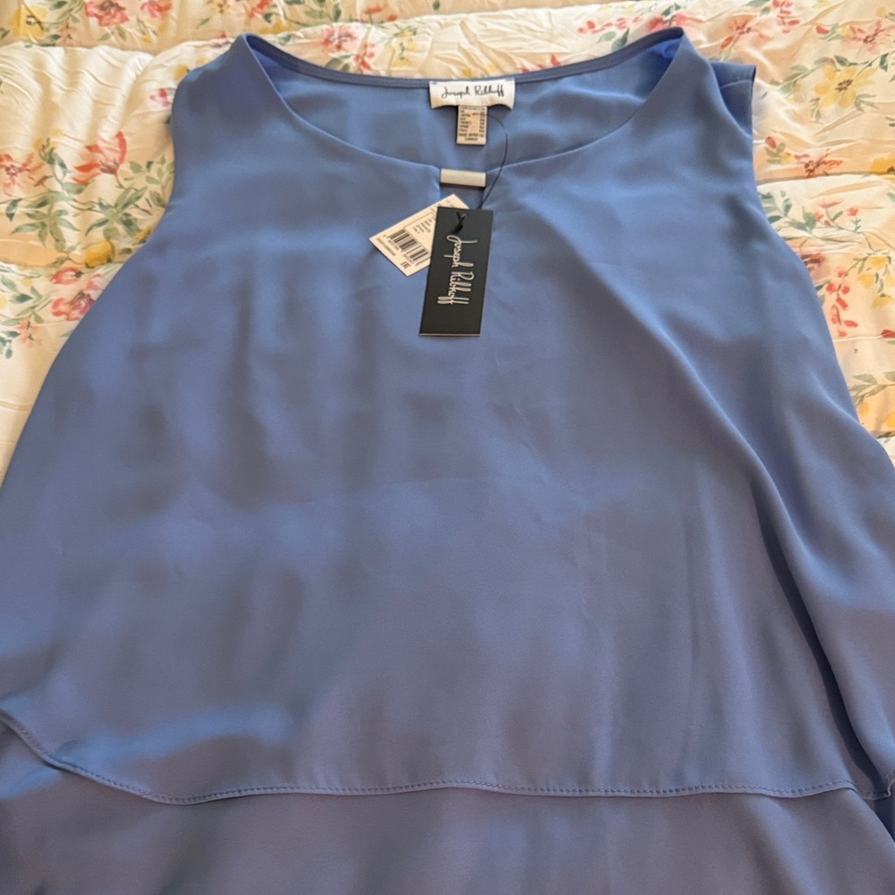 Joseph Ribkoff Blue Layered Sleeveless Top